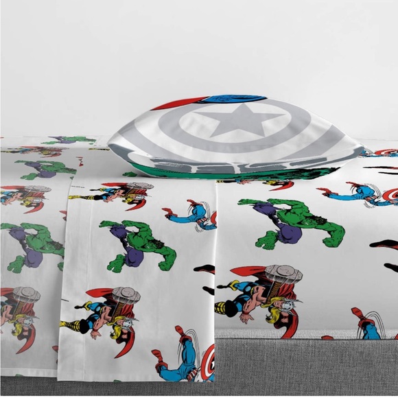Marvel Avengers Comic Cool 5 Piece Twin Set Includes Comforter & Sheets - Picture 4 of 7